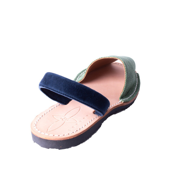 DEL RIO LONDON LIGHT GREEN MIDNIGHT BLUE SANDALSWOMENS SIZE 37
